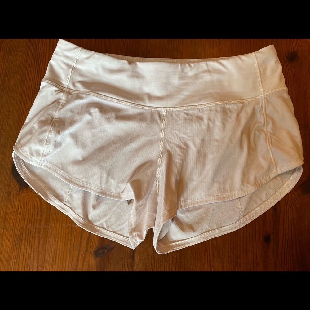 Size 2 White Lululemon shorts
